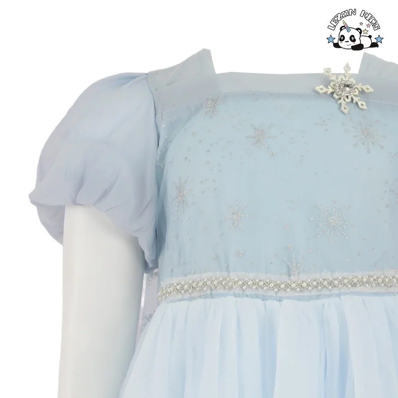 LEZONKIDS - New Summer Custom Bow White Tulle Sequined Party Dresses Birthday Dresses for Girl